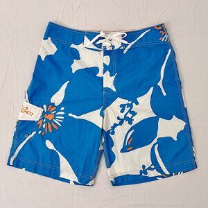 American Eagle Outfitters Men’s Y2K Board Shorts Blue Floral, Size 33